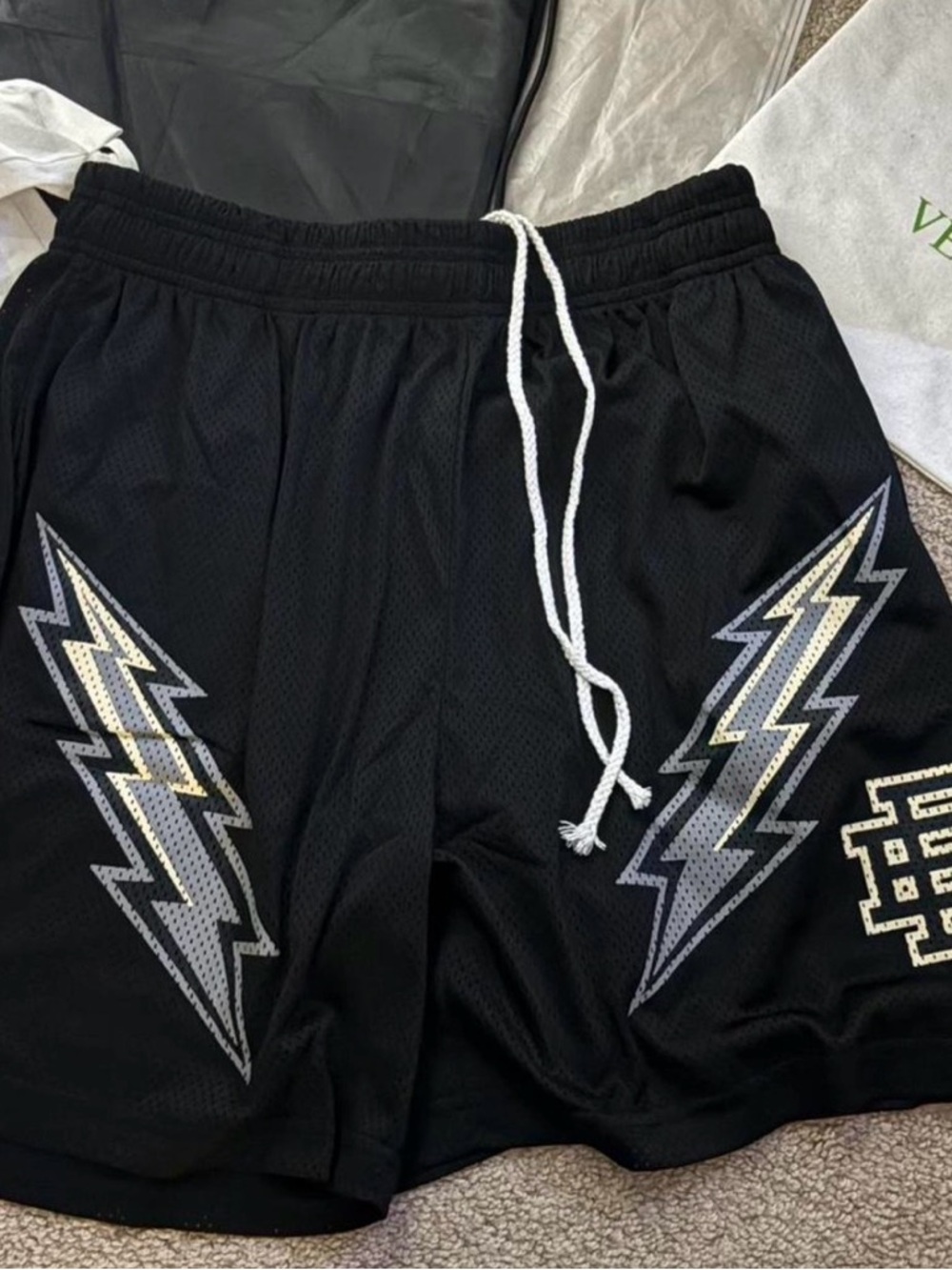 Size Large | Eric Emanuel Bolt Black EE-Shorts